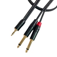 3.5mm audio cable to 2 6.5mm (6ly) ends 1m/1.5m/3m/5m/7m long