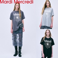 [MARDI MERCREDI] UNISEX TSHIRT FLOWERMARDI_4color / 100% Authentic KR product / Check the QRcode / f