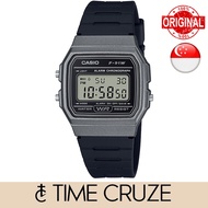 [Time Cruze] Casio F-91 Army Digital Black Resin Grey Case Men Kids Women Watch F-91WM-1BDF F-91WM-1