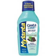 Mylanta Antacid and Gas Relief, Coat & Cool Formula, Chocolate Mint Flavor, 12 Fluid Ounces