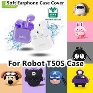 【imamura】 For Robot T50S Case Cartoon Music Red Law Fightfor Robot T50S Casing Soft Earphone Case Co