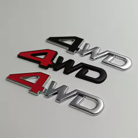 3D Metal Chrome Black Logo 4wd Grill Emblem Car Fender Badge Trunk Sticker For Hilux Tacoma Land Cru