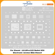 MI15 SM8450 SM8250 CPU RAM 77048E QET7100 PM8250 58080 BGA Reballing Stencil For Xiaomi 12 Pro 12X R