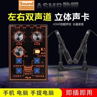 Left and Right Dual Channel Stereo Instrument Live Microphone asmr Sound Card asmr Voice Control Equ