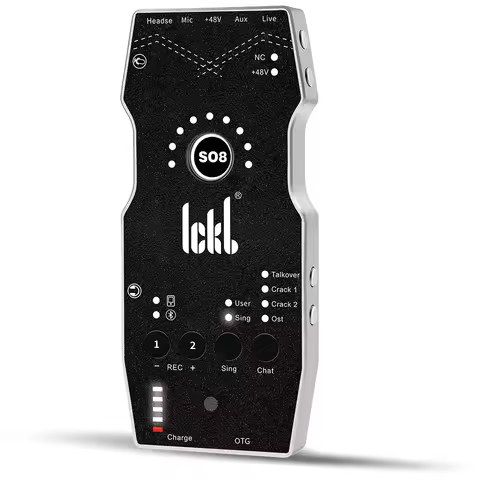 Ickb So8 6-generation Live Broadcast Sound Card For Mobile Phone Song K Live With 5pcs Cables Audio