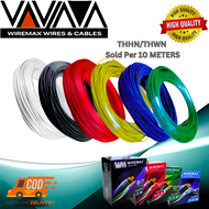 WIREMAX [COD] THHN/THWN Stranded Wire Gauge #8/7 (8.0mm)   Sold Per 10 Meters   High-Quality Wire WI
