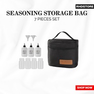 Outdoor Camping Seasoning Storage Bag 7 Pieces Spice Condiment Container Bottle