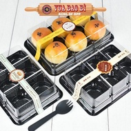 10 Box Of 6 Egg Cakes, Moon Cakes, Cake Trays With Lids, Round Cakes - King Packaging