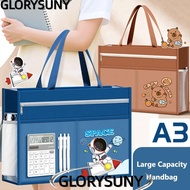 GLORYSUNY A3 Tutorial Bag, Canvas A3 Canvas Art Bag,  Large Capacity Waterproof Plus Size File Bag S
