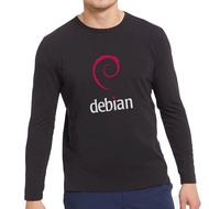 DEBIAN Linux Cotton Combed Premium Long Sleeve T-Shirt