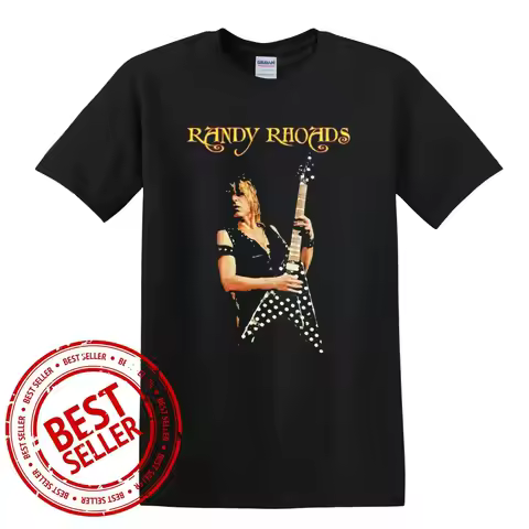 New Randy Rhoads Hard Rock Guitarist Black T Shirt Sizes S - 5XL Cotton Gift
