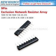 [5pcs] 9Pin A09 Exclusion Network Resistor Array 100R 1K 10K 100K 1.5K 2K 22K 330R 3.3K 470R 4.7K 51