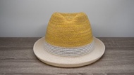 雙色簡約爵士帽-銀杏煉乳 針織帽 紙線編織 可水洗 台灣製