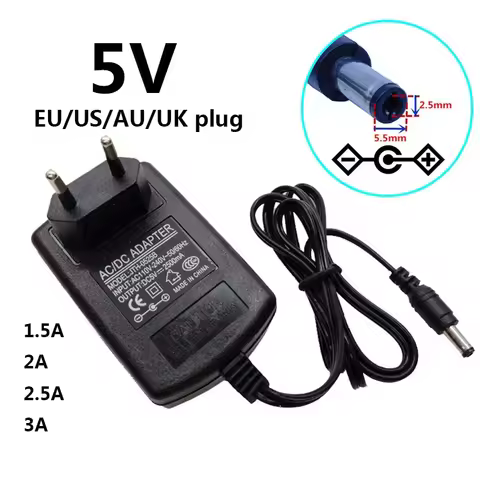 Universal DC 5V 2A Power Adapter 5V 3A Adapter Power Supply 5V 1.5A AC/DC Adapters 2.5A 5 Volt Switc