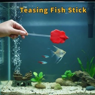 VEXUS Teasing Fish Stick, Fish Shaped Resin Betta Training Wand, Creative Long Pole Colorful Simulat