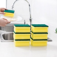 [Ready Stock] Single Piece Sponge Dishwashing Magic Wipe Scouring Pad I-Shaped Cotton Dish Towel S