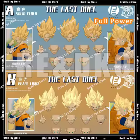 New RE&DKO Studio Dragon Ball Goku Full Power Replacement Head Sculpt & Face Plate Accessory Set DBZ