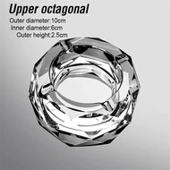 426「 Party Store 」 Crystal Glass Ash Tray Black/ Gold/Tranparent Square Shape Ashtray Cigar Smoking