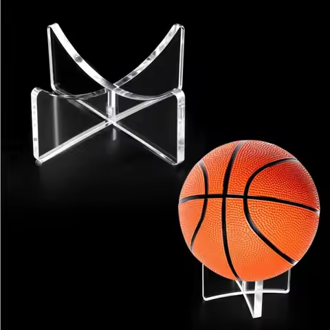 1PC Acrylic Basketball Stand Display for Basketball, Rugby, Football, Soccer, Volleyball Clear Sport