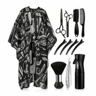 Professional Barber Supplies: 1/2/4/12-Piece Barber Tool Set, Including A Hairdressing Cape, Robe, B