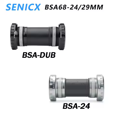 SENICX BSA 68/73mm Bottom Bracket Road/MTB Bike Threaded BB with Steel/Ceramic Bearings 24mm/28.99mm