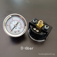 Y40Iron Case Pressure Gauge with Bracket4/6/10/20/25bar Coffee Machine G1/8Axial Air Pressure Gauge 