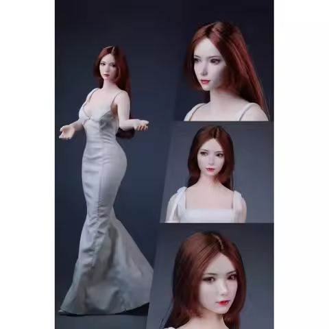 in Stock Z6TOYS ZC018 1/6 Scale Asian Beauty Ayan Movable Eye Pale Skin Female Head Carving Model Fi