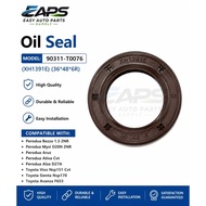 Perodua Bezza 1.3 Myvi D20N Aruz Ativa Alza D27A Vios Nsp151 Avanza F653 Timing Oil Seal (90311-T007