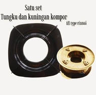 2 Set Tebal Tungku Kompor Rinnai/2 Set 2 Tungku+2 Burner/2 Set Tungku Kaki 4 Kompor Gas Rinnai