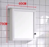 Bathroom mirror cabinet wall waterproof storage bathroom mirror make-up mirror rack toilet wall wall