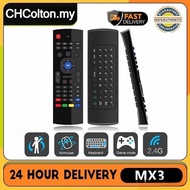 [Ready Stock] MX3 2.4GHz Air Mouse remote control tv Combo for Android TV Box mx3 remote control key