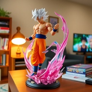 Dragon Ball Figure Free Extremely Economical Gong Son Goku Trumpet White Hair Saiyan Model Anime Tre