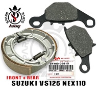 SUZUKI VS125 NEX110 FRONT BRAKE DISC PAD DISC BRAKE PAD DEPAN REAR BRAKE SHOE BRAKE LINING BELAKANG