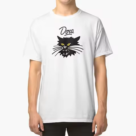 Classic 70s Comic Kaliman Dora Black Original Design T - Shirt Skinny Pimp Bad Kinder Dora Black Spa