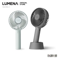 LUMENA Fan Pro4 Sleek Personal Cooling Device Fan USB Rechargeable Quiet Mini Handheld Powerful Wind
