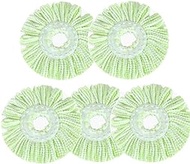 COOKX 5PCS Mop Head Rotating Cotton Pads Replacement Cloth Spin for Wash Floor Round Squeeze Rag Cleaning Tools Household Microfiber