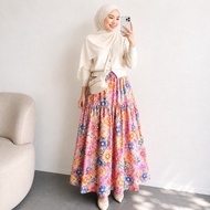KATUN Bangkok FLORAL Skirt by Neriscollection FLORAL Motif premium rayon Cotton Material - Maxi Skir
