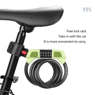 YYS 5Digits Resettable Combination Cable Lock Bike Code Lock for Mountain Bicycles