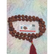 Original 5 Face Rudraksha 108 Mala/Malai (6mm-8mm) Rudraksha Bead With Lab Certificate