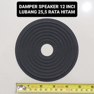 HITAM Damper Speaker 10 12 Inch Hole 25.5 MM Flat Black Curve ACR Canon