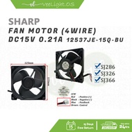 SJ286/SJ326/SJ366 SHARP REFRIGERATOR FAN MOTOR (4WIRE) DC15V 0.21A 12537JE-15Q-BU