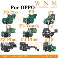 For OPPO F1s F1 F3 Plus F5 Youth F7 F11 F15 F9 Pro Headphone Jack Audio Microphone Mic Connector Com