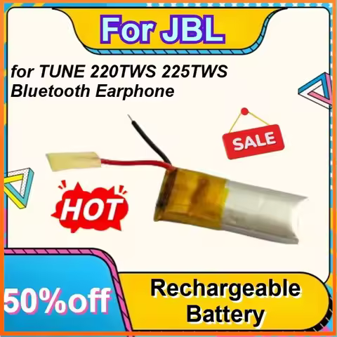 For JBL TUNE 220TWS 225TWS Bluetooth Earphone Charging Case Battery 22mAh Cell Battery