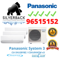 Panasonic system 3 Aircon R32 (5ticks) Inverter CU3XU28YBZ / CS-XU9XKZW x 3