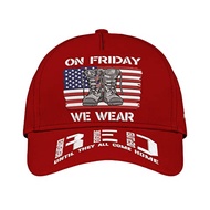 Personalized Classic Cap - On Friday We Wear Red, 3D Printed Customize Us Military Memorial Snapback
