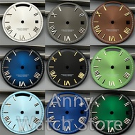 29MM Sterile Sky Blue Coffee Grey White Green Sunberst Watch Dial Roman Mark Dual Calendars Fit Miyo
