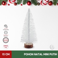 White Mini Christmas Tree Table Decoration White Christmas Tree Miniature Decoration Real Wood 15 cm