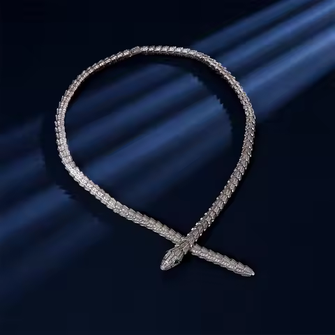Designer Fashion Copper Jewelry 3A Cubic Zirconia Party Necklace