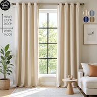 CREATOR 70-80% Blackout Langsir Plain Curtains 170cm/220cm/260cm Height（Ready Made Hook/Eyelet) Lang
