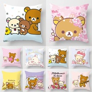 Rilakkuma Printed Cushion Covers Cartoon Style Pillowcases Decorative Custom Sofa Cushion Cover For Room 40x40cm/45x45cm/50x50cm